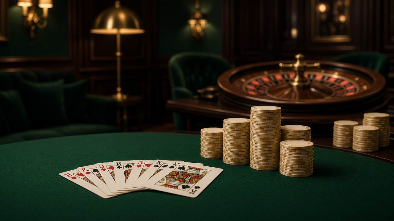 Boutique casino lounge with felt tables at GastropixUK.com