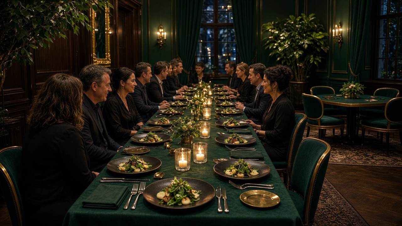 Private banquet table prepared for a GastropixUK.com evening